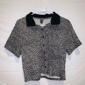Cheetah print button up